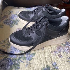 Tread Trainer by Everlane, Blk leather w/suede, 8H